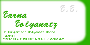 barna bolyanatz business card